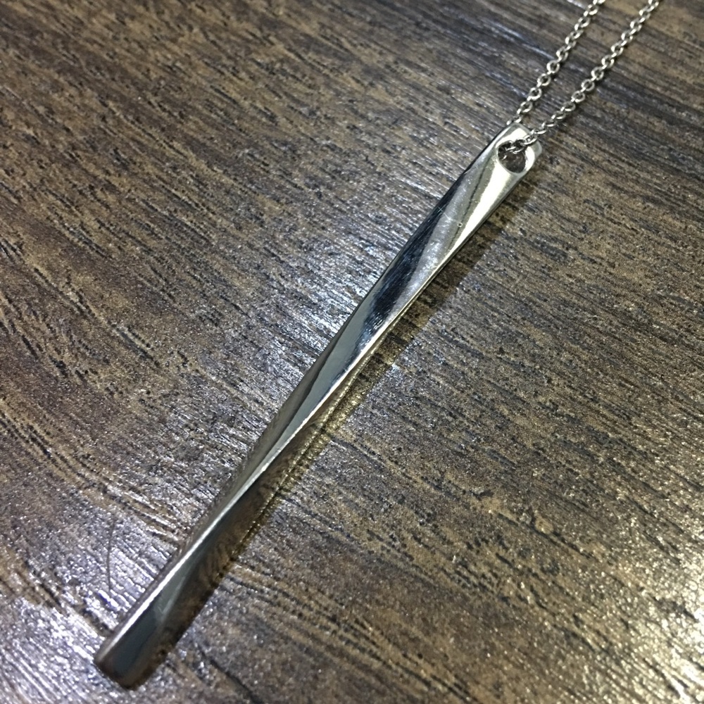 STERLING SILVER LONG TWISTED NECKLACE